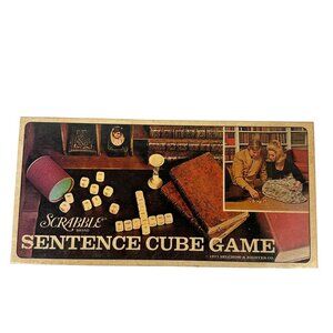 Scrabble Sentence Cube Game By Selchow & Righter Co. 1971 Complete Set Vintage